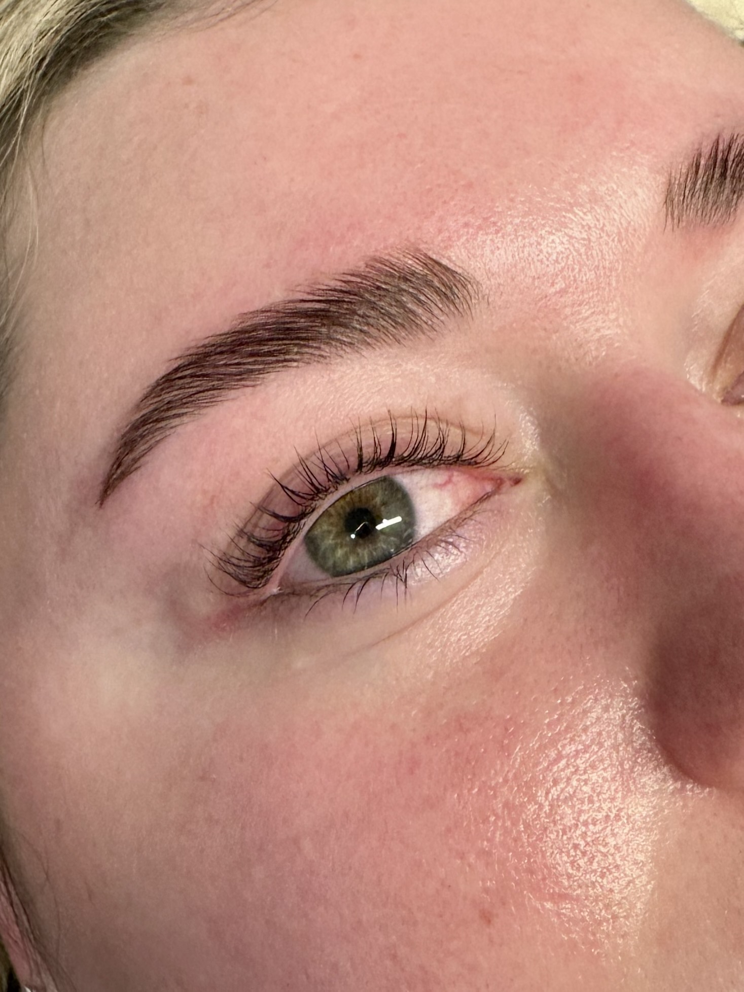 After Brow Lamination and Lash Lift & Tint
